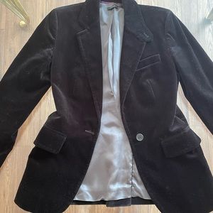 J Crew Velvet Tailored Blazer